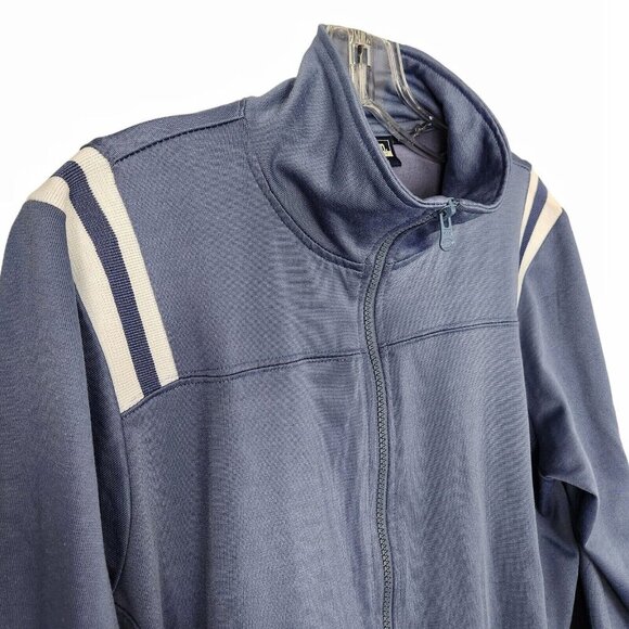 B.U.M. Equipment Vintage 1X Track Jacket Blue White Stripe 90s Y2K - Picture 6 of 15